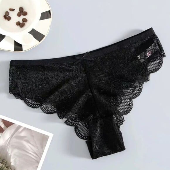 Women’s 6pc Lace Semi-Sheer Bikini Panties Set - Picture 6 of 10